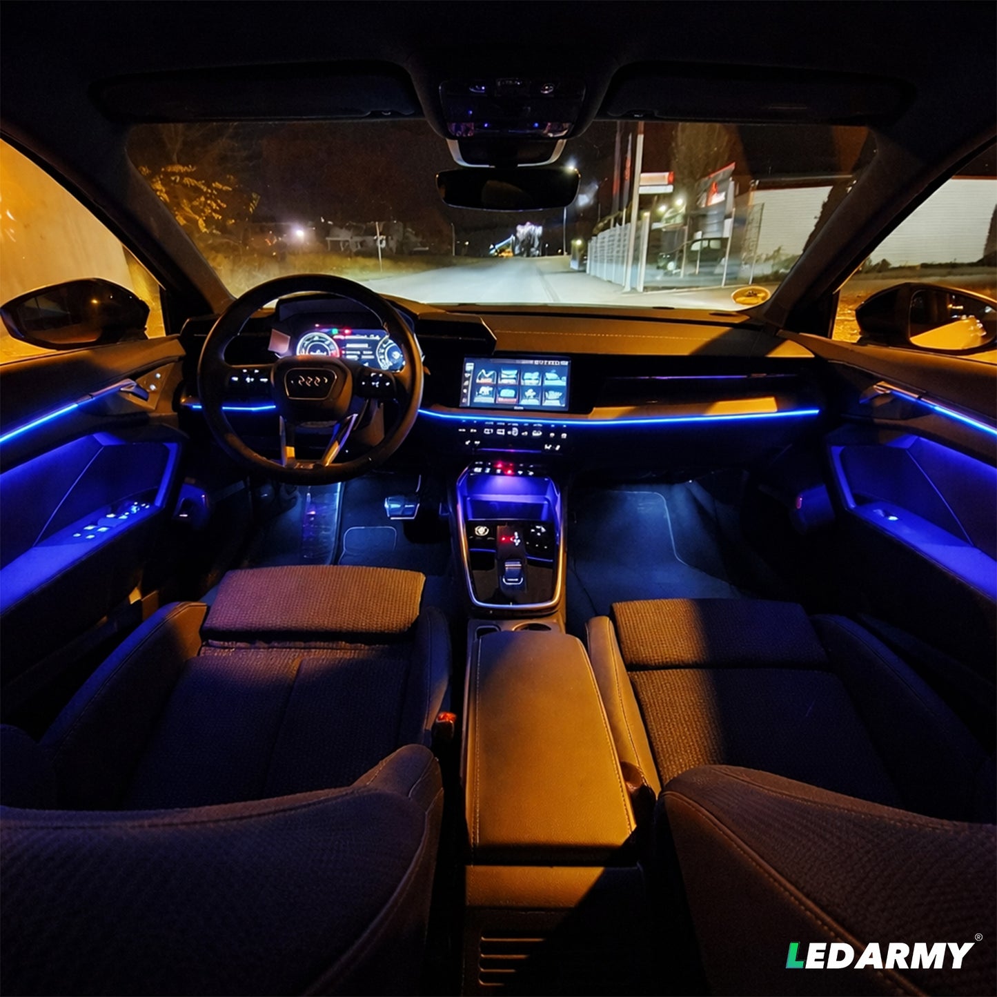 LED Ambientebeleuchtung Innenraum Set für Audi A3 ab 2021 (8Y) RGB Ambient Light Nachrüst-Kit mit App-Steuerung 22 LEDs (OEM-Look)