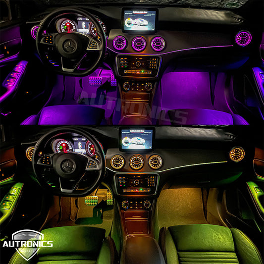 LED Ambientebeleuchtung Lüftungsdüsen für Mercedes A Klasse W176 & CLA C117 Set
