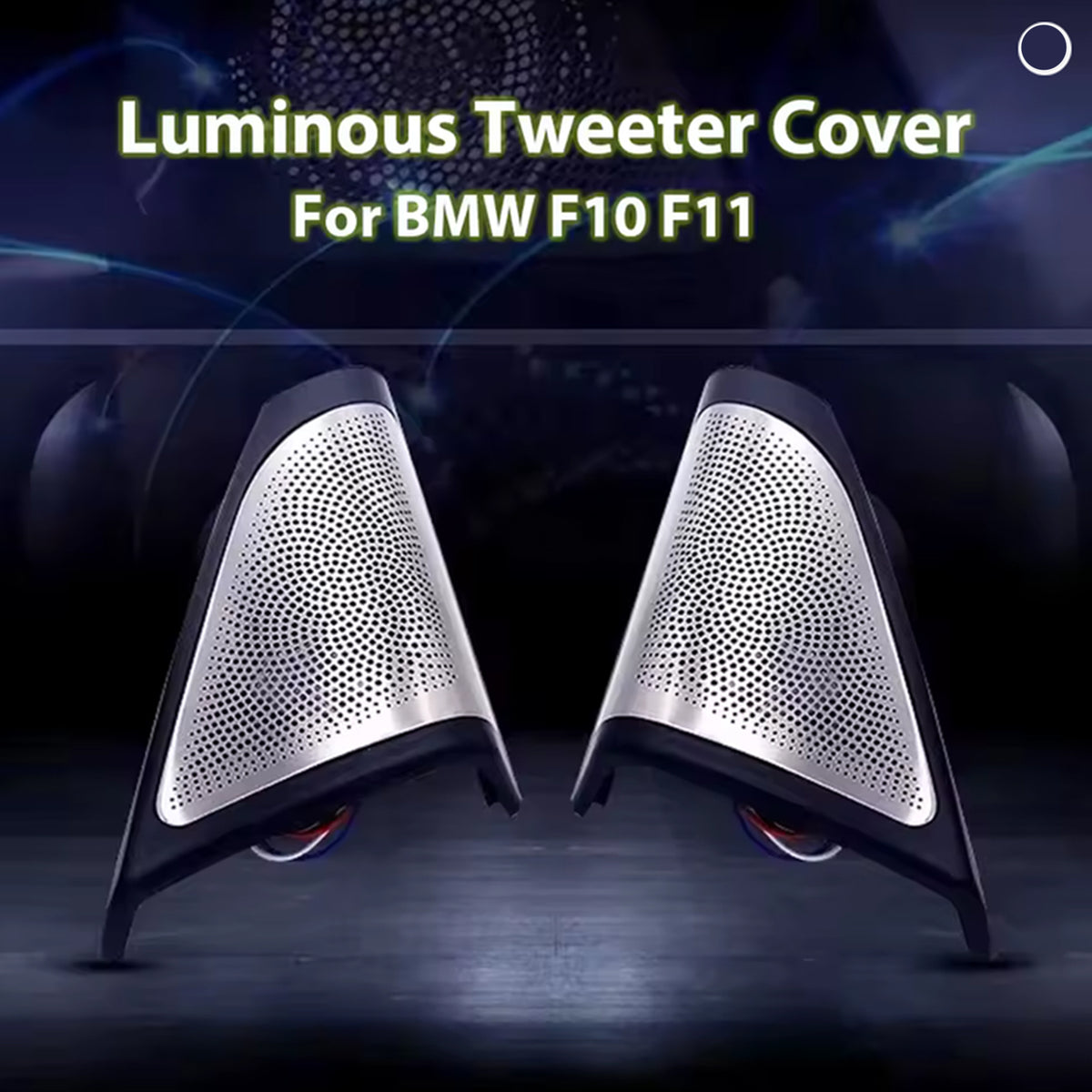 Hochtöner Abdeckung Set LED Ambientebeleuchtung Spiegeldreieck Lautsprecherabdeckung vorne für BMW 5er F10 F11