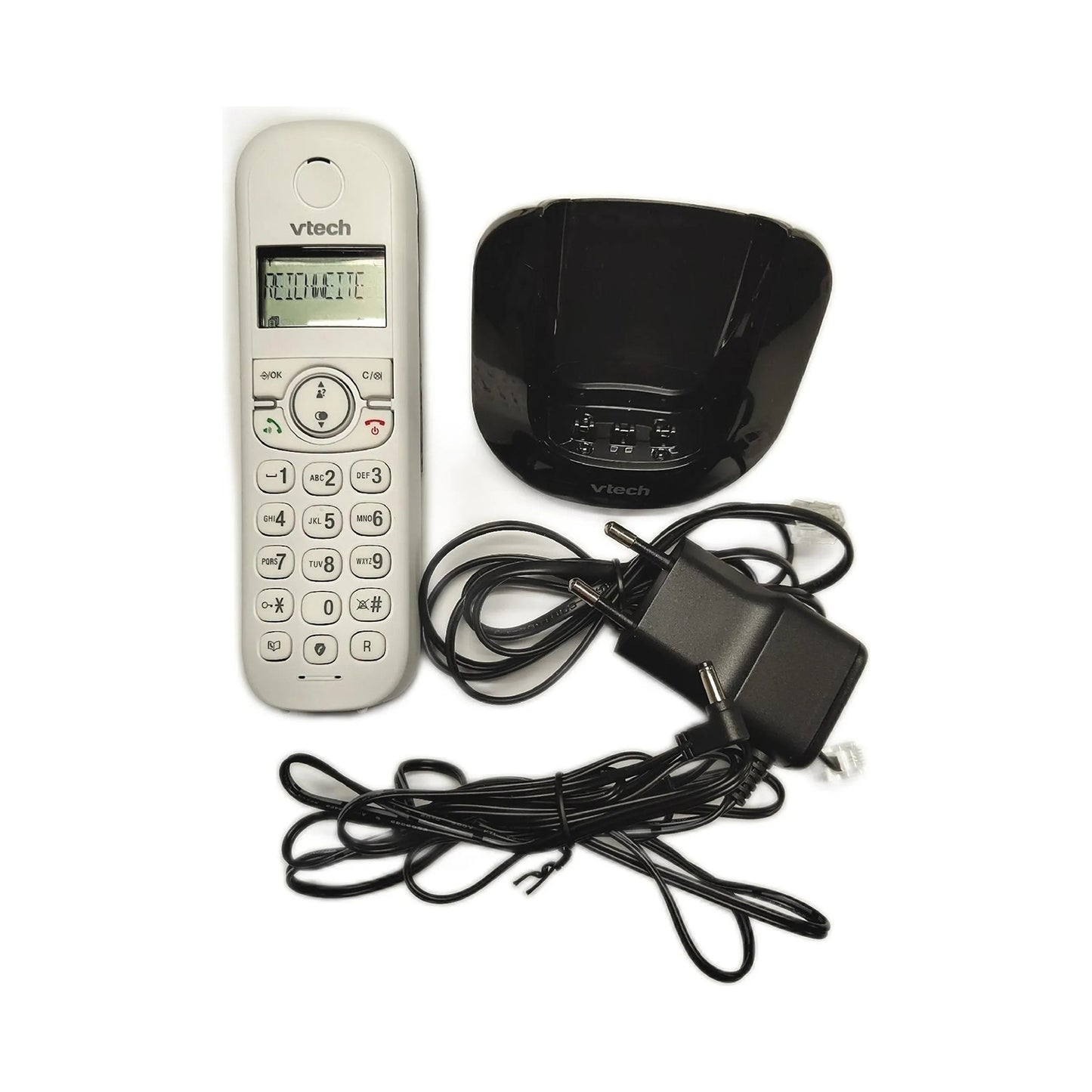 VTech CS1500 DECT Schnurlostelefon gebraucht mit Basisstation Anrufsperre große Reichweite Festnetz Telefon weiß schwarz