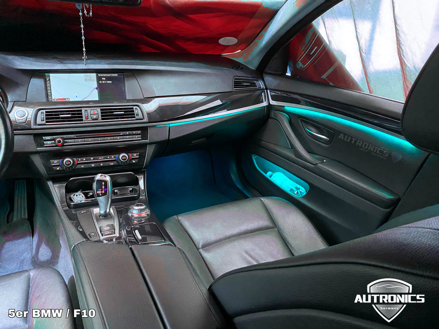 Ambientebeleuchtung Set für BMW 5er F10 F11 F18 2012–2017 dynamische RGB LED LeistenInnenraumbeleuchtung mit App Steuerung