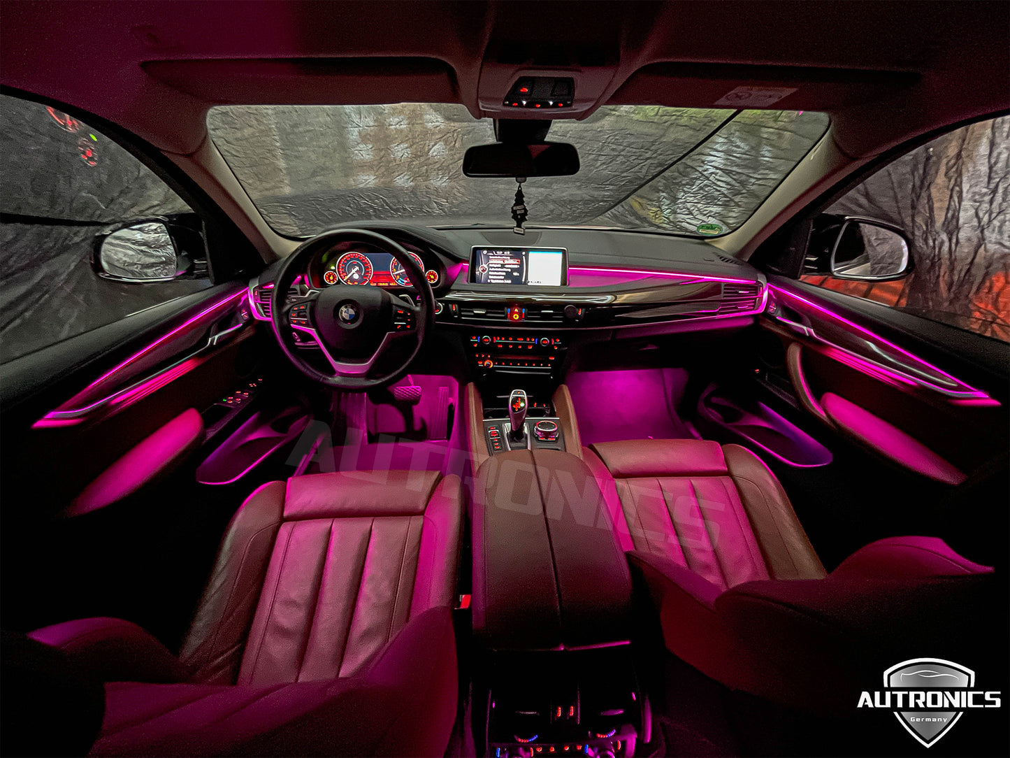 Ambientebeleuchtung Set für BMW X5 F15 & X6 F16 2014-2018 Dynamische RGB LED Leisten mit App Steuerung