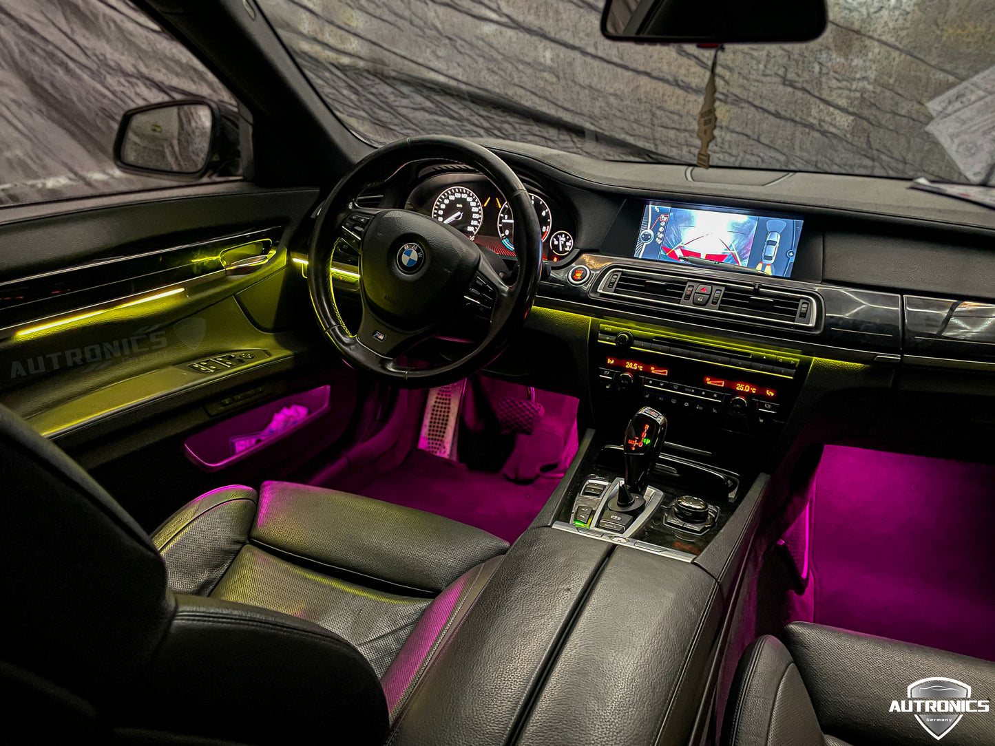 Ambientebeleuchtung Set für BMW 7er F01 F02 2009-2017 dynamische RGB LED Leisten mit App Steuerung