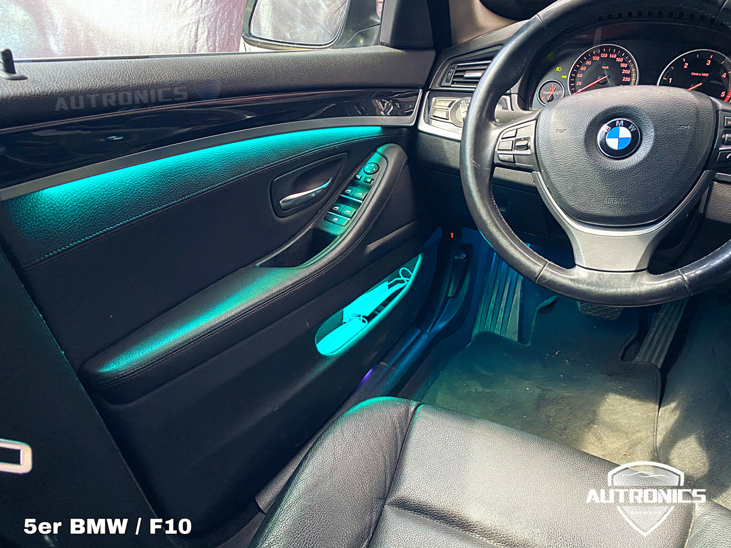Ambientebeleuchtung Set für BMW 5er F10 F11 F18 2012–2017 dynamische RGB LED LeistenInnenraumbeleuchtung mit App Steuerung