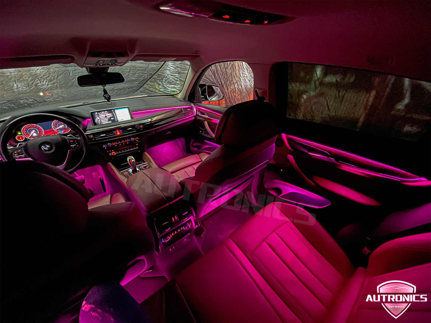Ambientebeleuchtung Set für BMW X5 F15 & X6 F16 2014-2018 Dynamische RGB LED Leisten mit App Steuerung
