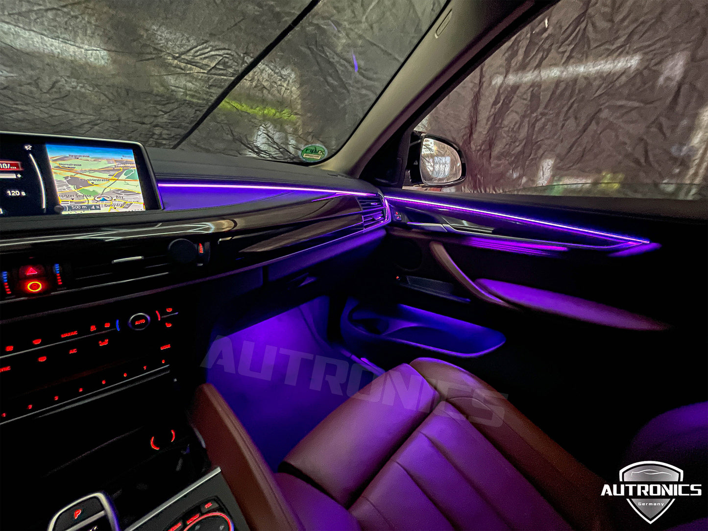 Ambientebeleuchtung Set für BMW X5 F15 & X6 F16 2014-2018 Dynamische RGB LED Leisten mit App Steuerung