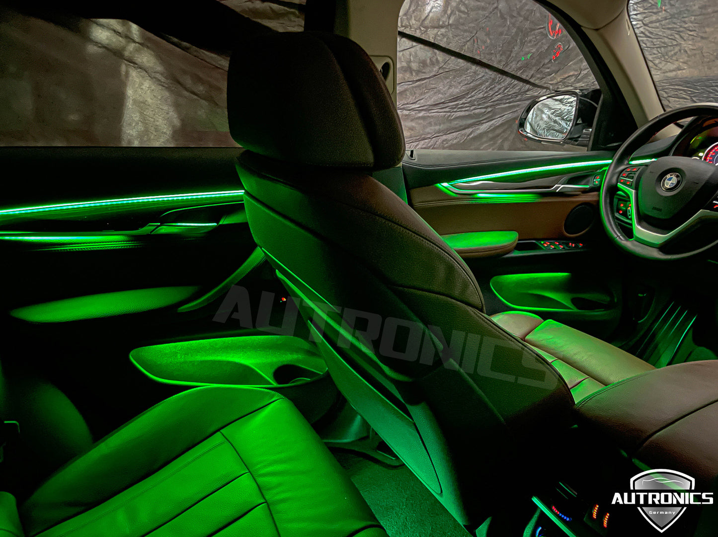 Ambientebeleuchtung Set für BMW X5 F15 & X6 F16 2014-2018 Dynamische RGB LED Leisten mit App Steuerung