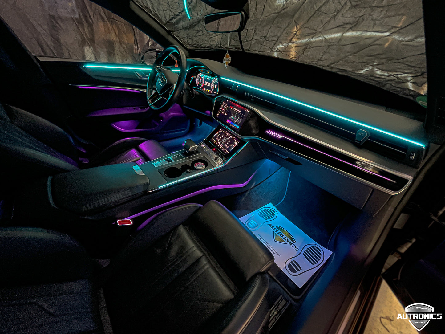LED Ambientebeleuchtung Audi A6 A7 C8 kaufen Komplettset RGB dynamisch mit Einbauleisten Innenraum Beleuchtung Nachrüstung Set