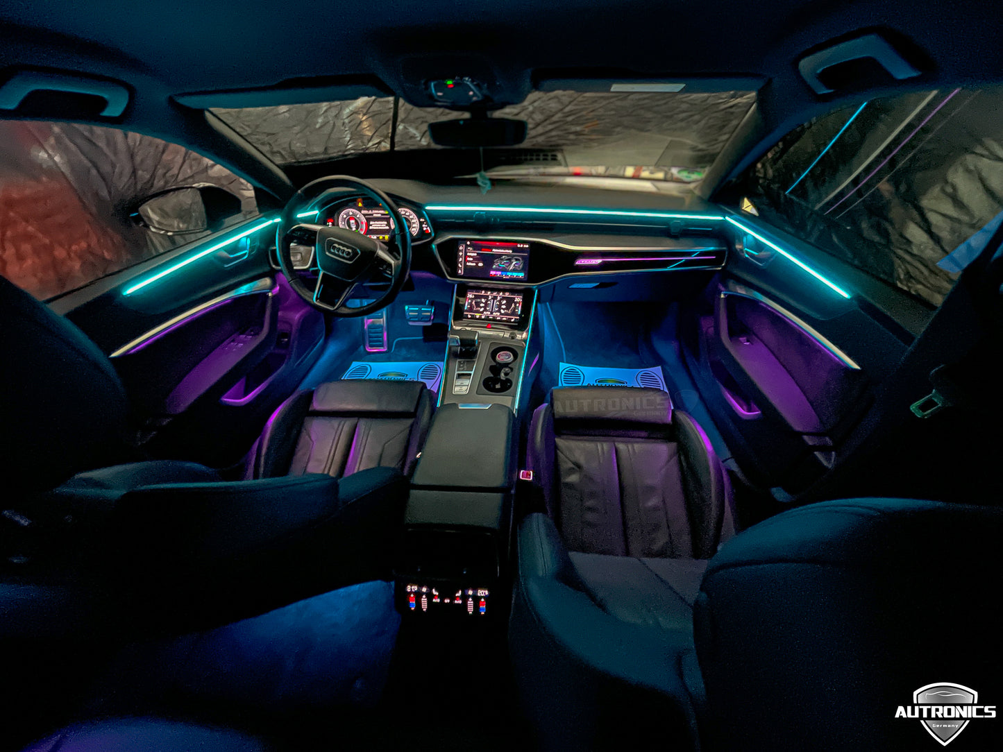 LED Ambientebeleuchtung Audi A6 A7 C8 kaufen Komplettset RGB dynamisch mit Einbauleisten Innenraum Beleuchtung Nachrüstung Set