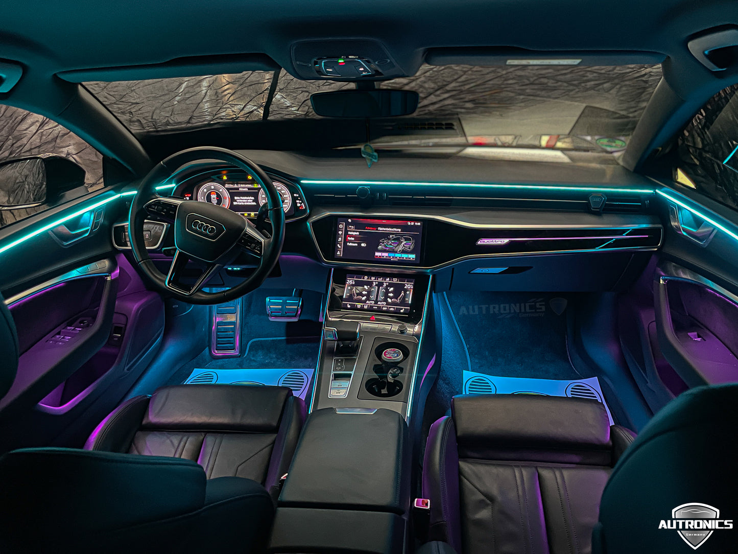 LED Ambientebeleuchtung Audi A6 A7 C8 kaufen Komplettset RGB dynamisch mit Einbauleisten Innenraum Beleuchtung Nachrüstung Set