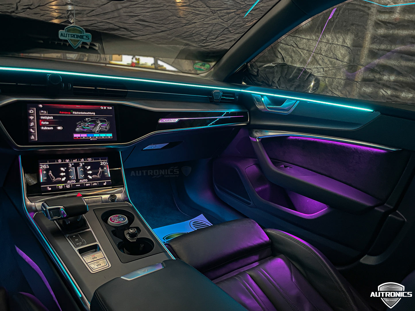 LED Ambientebeleuchtung Audi A6 A7 C8 kaufen Komplettset RGB dynamisch mit Einbauleisten Innenraum Beleuchtung Nachrüstung Set