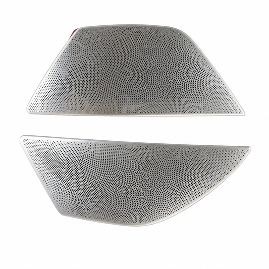 Lautsprecher Abdeckung Silber Metall Set Tür Lautsprechergitter Lautsprecherblende für BMW 5er F10 F11
