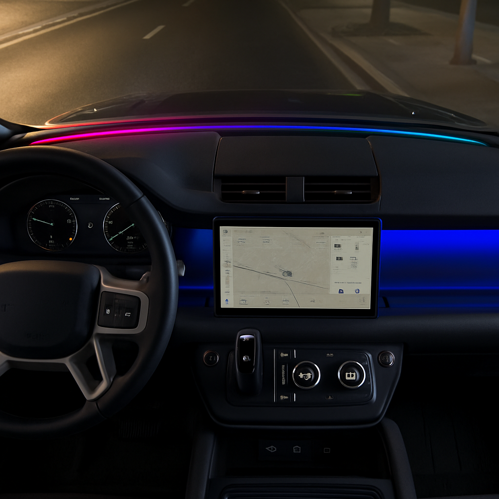 RGB Auto Cockpit Ambientebeleuchtung LED Streifen App Steuerung Dynamische Innenraumbeleuchtung Universal Lichtleiste