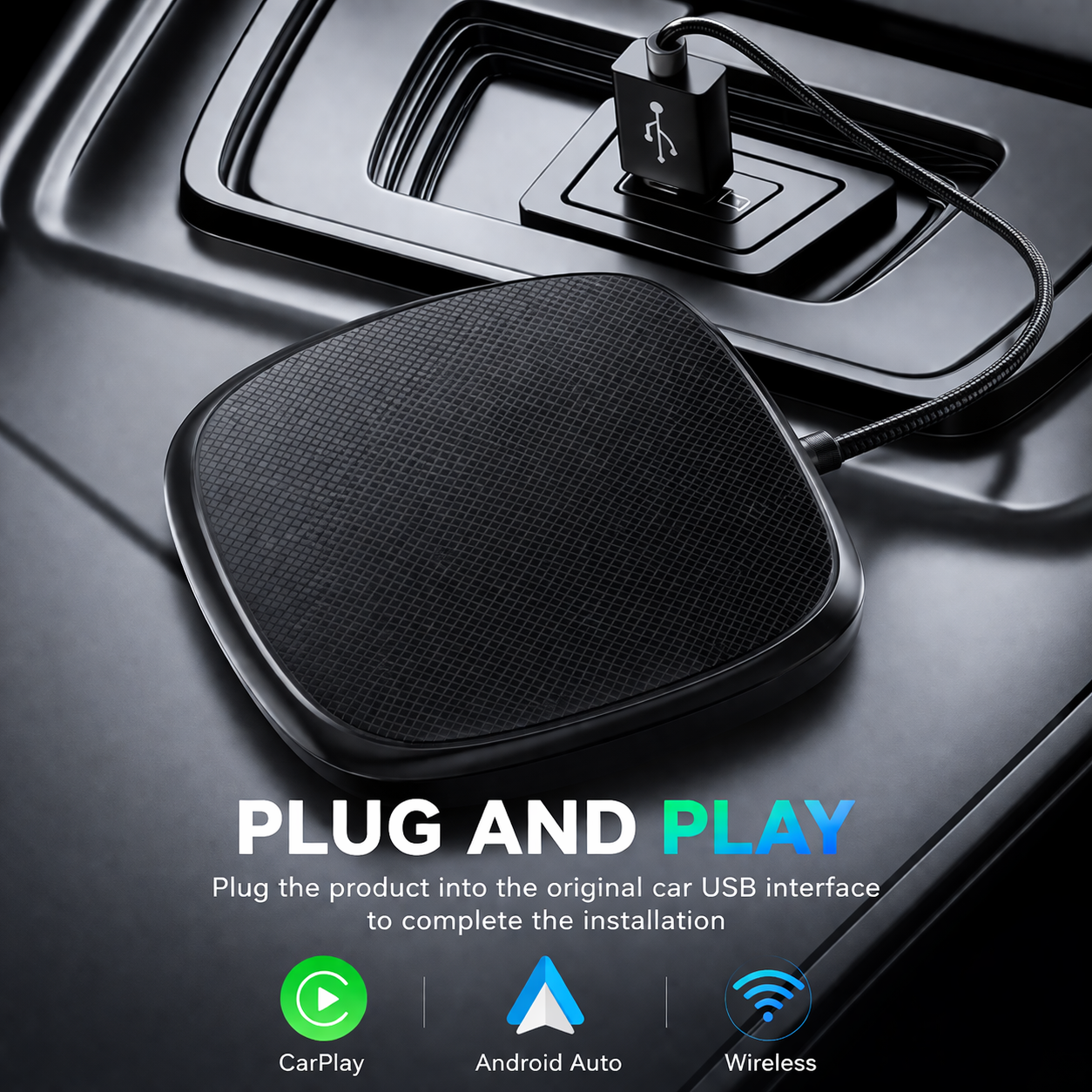 CarPlay AI Box kabellos Android 13 6GB RAM 64GB SIM Karte Netflix YouTube für Auto Wireless CarPlay Adapter Universal