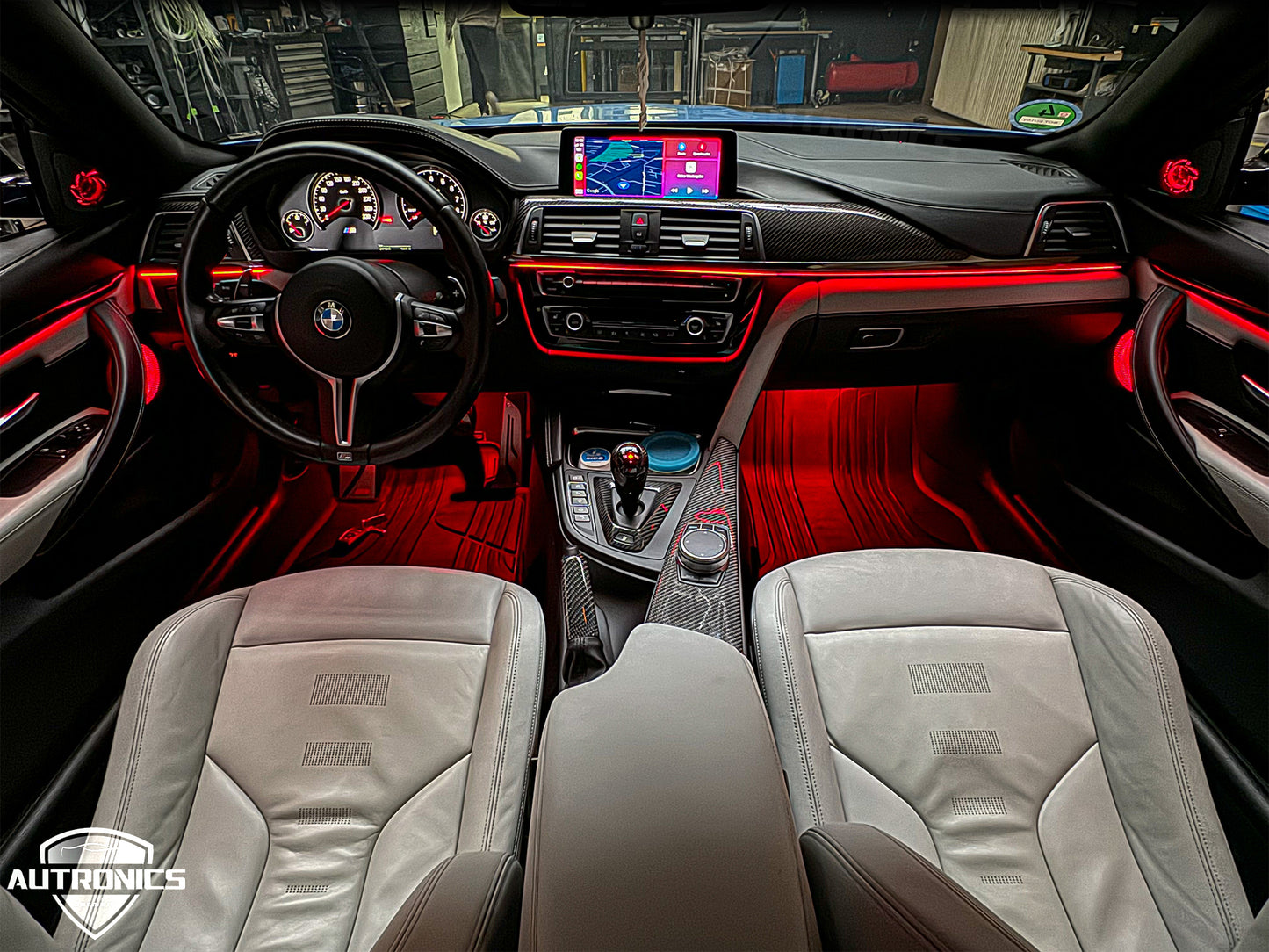 Ambientebeleuchtung Set für BMW 3er 2014–2019 Dynamische RGB LED Innenraumbeleuchtung App Steuerung