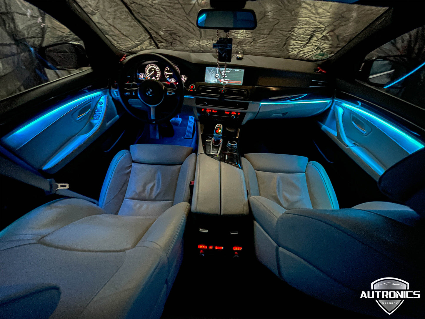 Ambientebeleuchtung Set für BMW 5er F10 F11 F18 2011–2017 Galaxy Edition RGB LED Innenraumbeleuchtung Dynamisches Komplettset mit App Steuerung