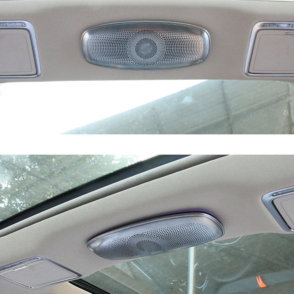LED RGB Deckenlautsprecher Hochtöner 64 Farben für Mercedes-Benz E/S/G-Klasse W213 W222 W464 beleuchtete Roof Top Lautsprecher Ambientebeleuchtung Nachrüst-Set