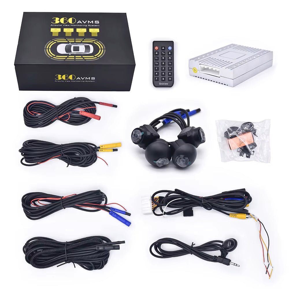 360 Grad Kamera für Audi A4 A5 A6 A7 A8 Q3 Q5 – CKSD 3D MAX Rundumsicht Kamera Nachrüstsatz 4 Kameras Sony 720P Dashcam Parkhilfe WLAN