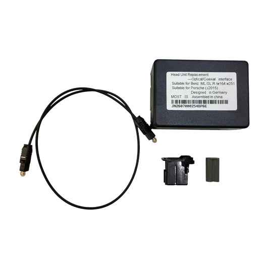 MOST Glasfaser Decoder für Mercedes-Benz ML GL R W164 W251 & Porsche bis 2015 Lichtleiter Audio Adapter für Android Radio Original Verstärker