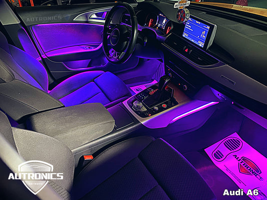 LED Ambientebeleuchtung Audi A6 A7 C7 kaufen Komplettset RGB dynamisch mit Einbauleisten Innenraum Beleuchtung Nachrüstung Set