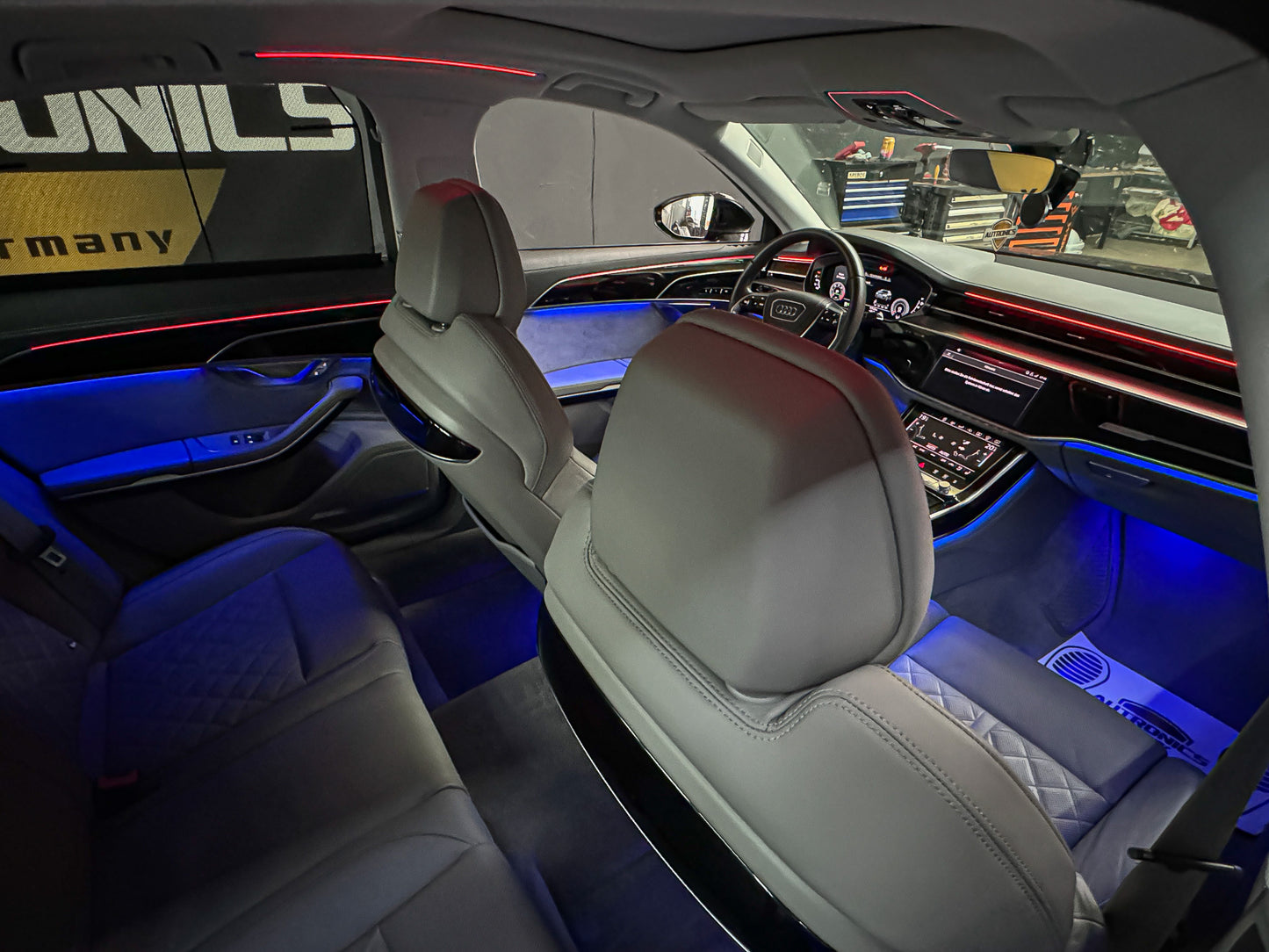 LED Ambientebeleuchtung Audi A8 D5 kaufen Komplettset RGB dynamisch mit Einbauleisten Innenraum Beleuchtung Nachrüstung Set