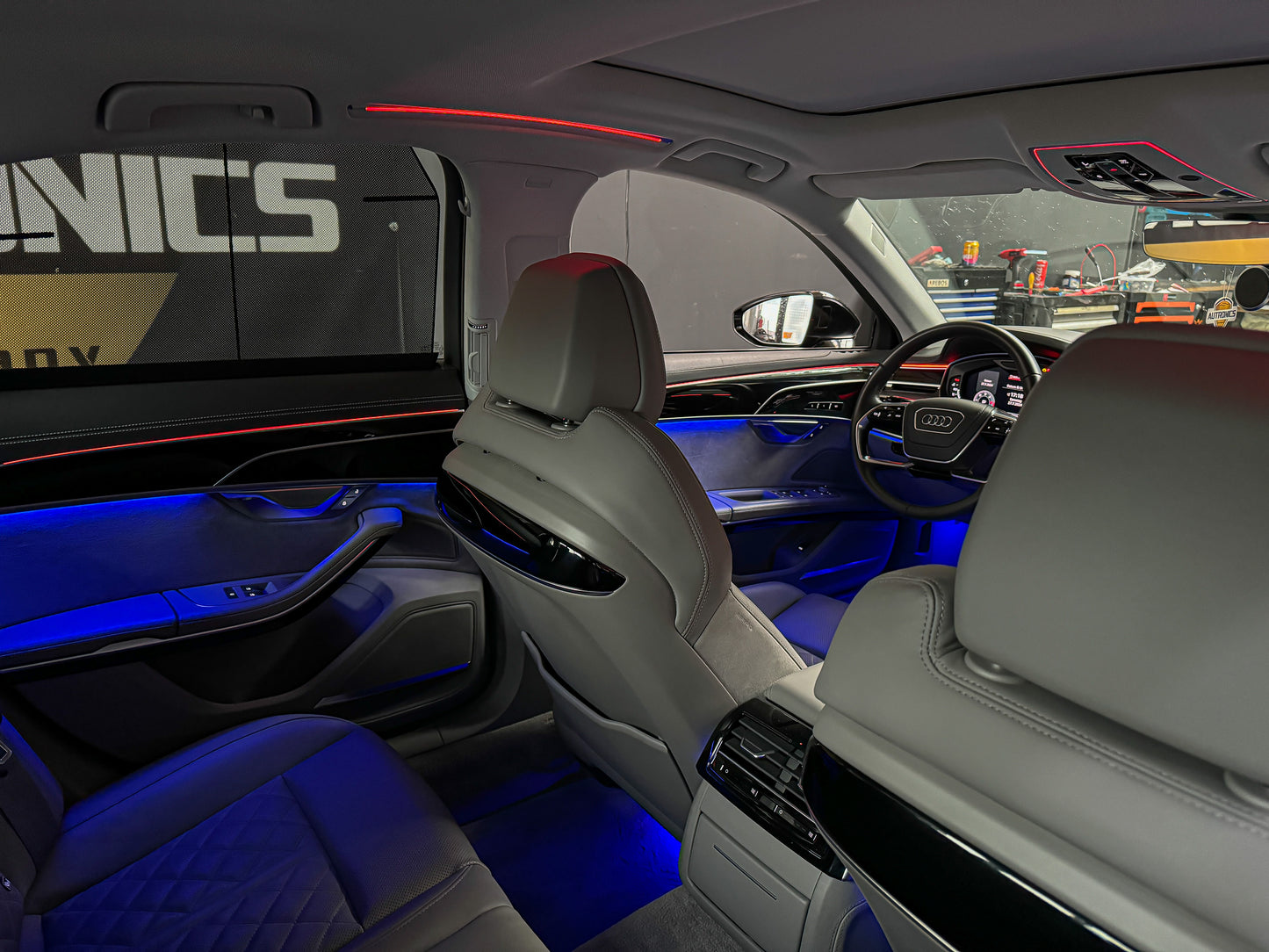 LED Ambientebeleuchtung Audi A8 D5 kaufen Komplettset RGB dynamisch mit Einbauleisten Innenraum Beleuchtung Nachrüstung Set