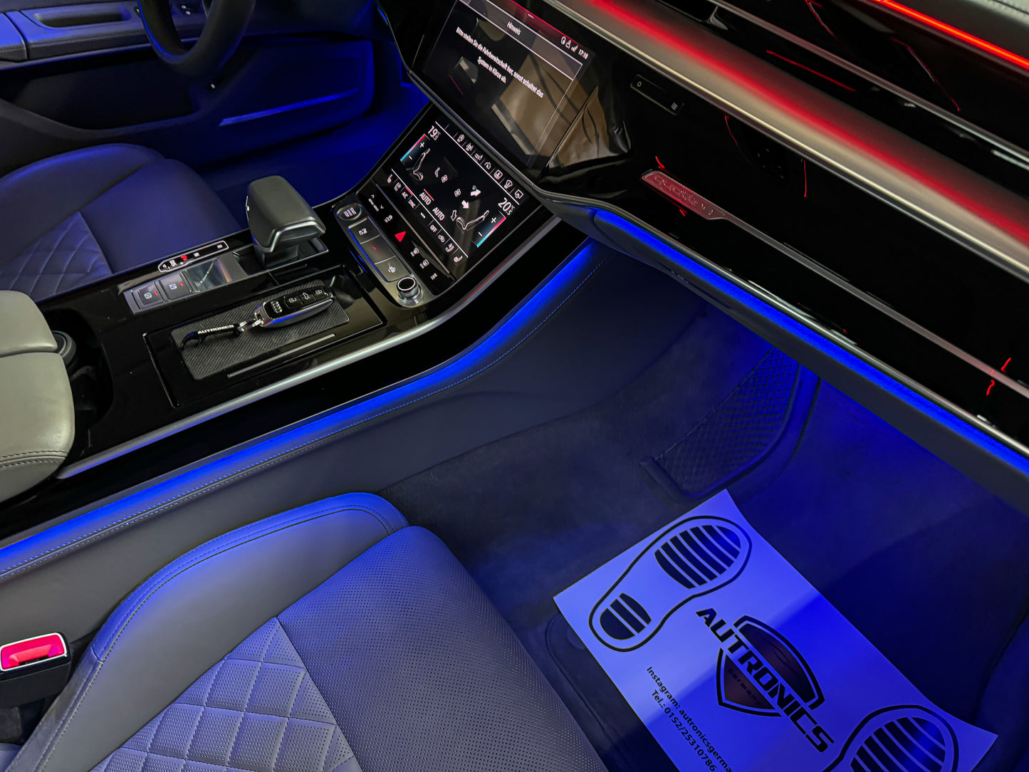 LED Ambientebeleuchtung Audi A8 D5 kaufen Komplettset RGB dynamisch mit Einbauleisten Innenraum Beleuchtung Nachrüstung Set
