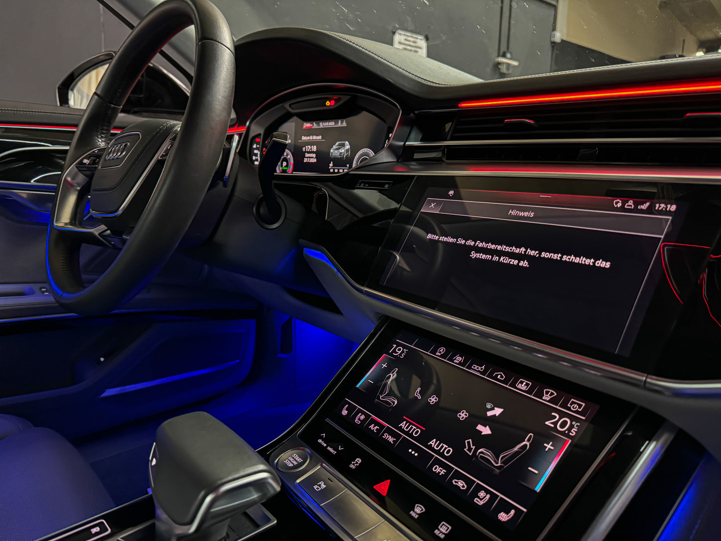 LED Ambientebeleuchtung Audi A8 D5 kaufen Komplettset RGB dynamisch mit Einbauleisten Innenraum Beleuchtung Nachrüstung Set
