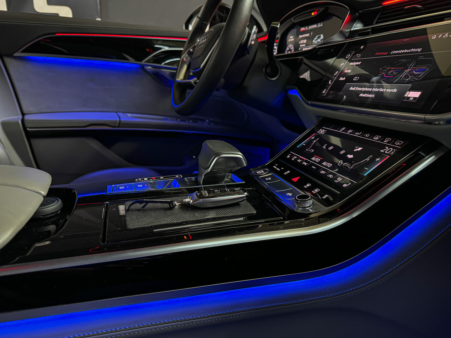 LED Ambientebeleuchtung Audi A8 D5 kaufen Komplettset RGB dynamisch mit Einbauleisten Innenraum Beleuchtung Nachrüstung Set