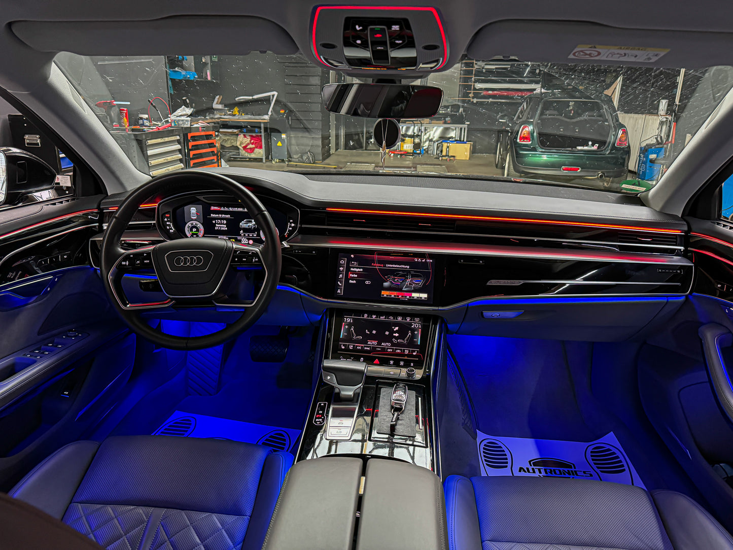 LED Ambientebeleuchtung Audi A8 D5 kaufen Komplettset RGB dynamisch mit Einbauleisten Innenraum Beleuchtung Nachrüstung Set
