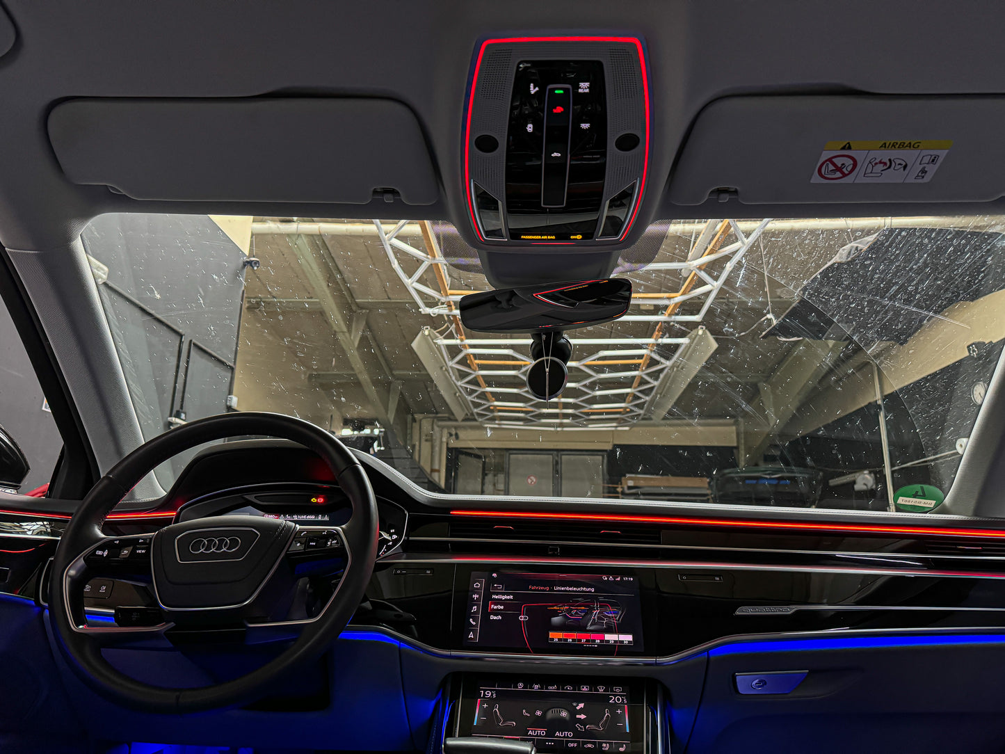 LED Ambientebeleuchtung Audi A8 D5 kaufen Komplettset RGB dynamisch mit Einbauleisten Innenraum Beleuchtung Nachrüstung Set