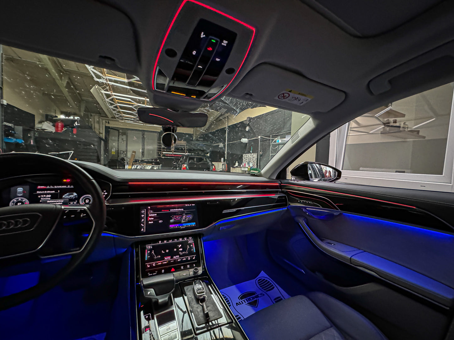 LED Ambientebeleuchtung Audi A8 D5 kaufen Komplettset RGB dynamisch mit Einbauleisten Innenraum Beleuchtung Nachrüstung Set