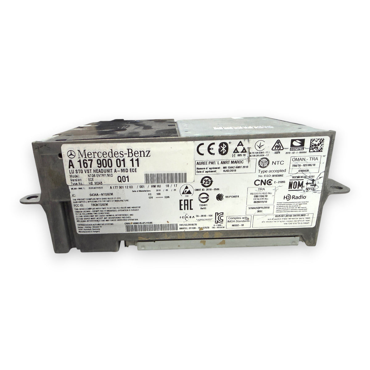 Mercedes A1679000111 NTG6 Entry Mid Headunit Original – A 167 900 01 11 Radio Navigation Multimedia Steuergerät 12V für W177 W167