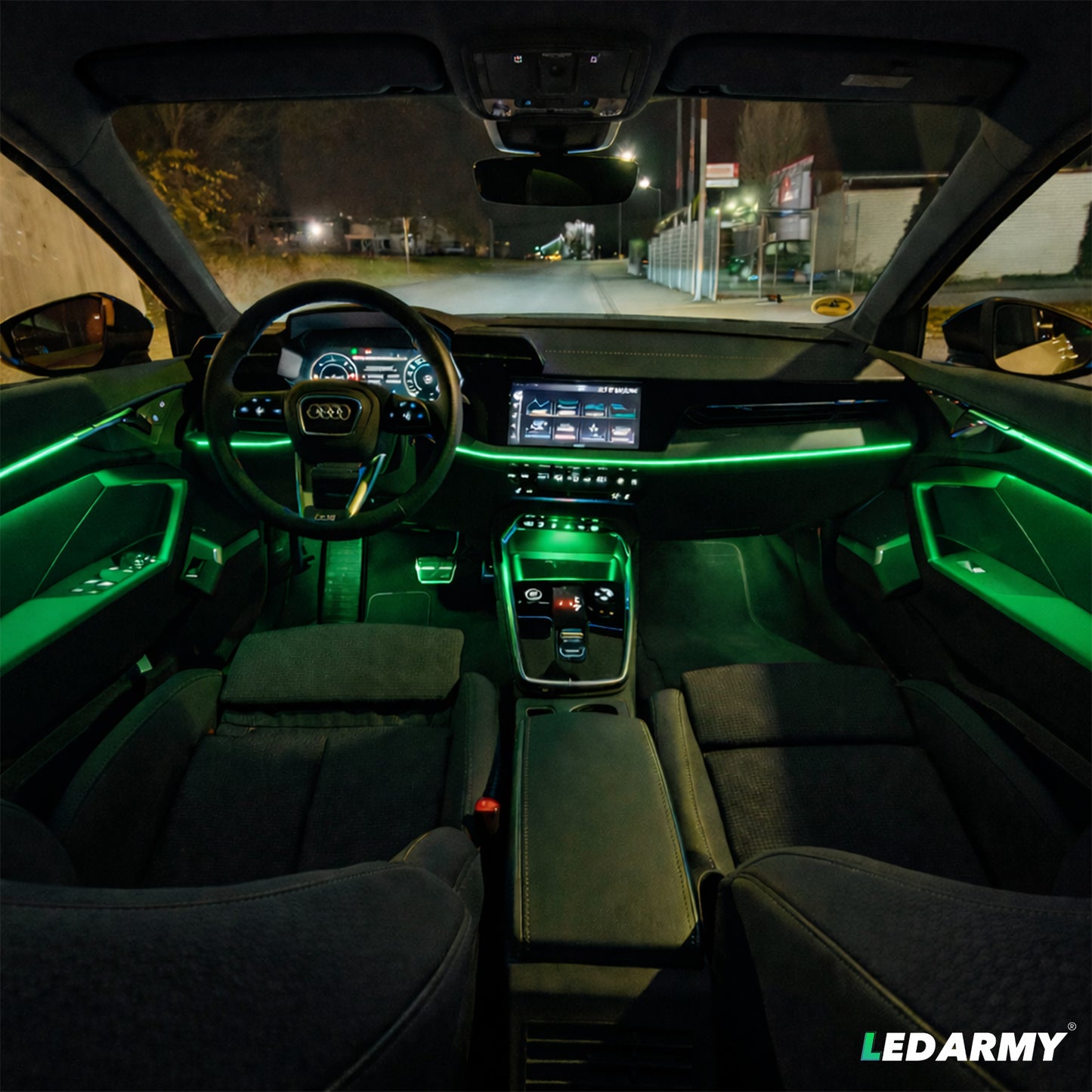 LED Ambientebeleuchtung Innenraum Set für Audi A3 ab 2021 (8Y) RGB Ambient Light Nachrüst-Kit mit App-Steuerung 22 LEDs (OEM-Look)