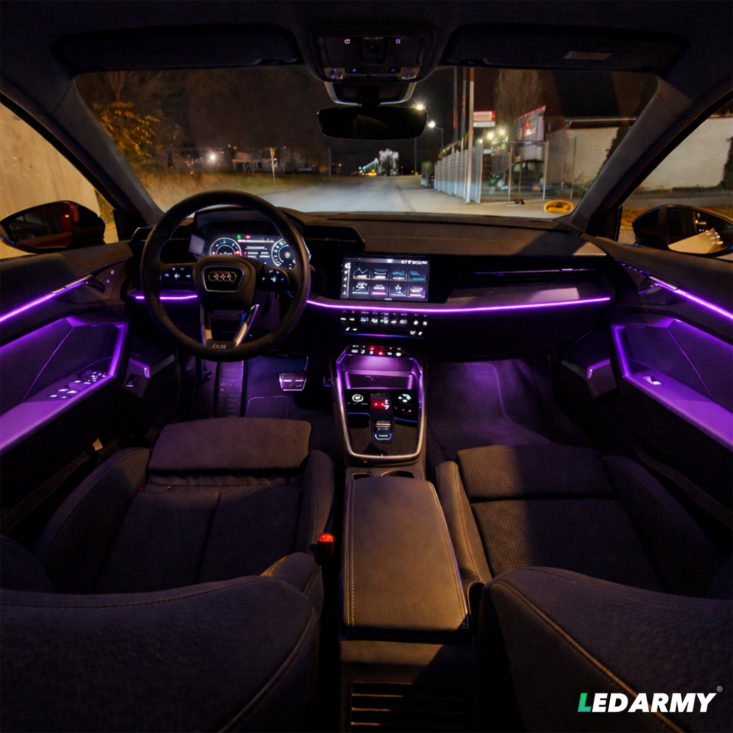 LED Ambientebeleuchtung Innenraum Set für Audi A3 ab 2021 (8Y) RGB Ambient Light Nachrüst-Kit mit App-Steuerung 22 LEDs (OEM-Look)