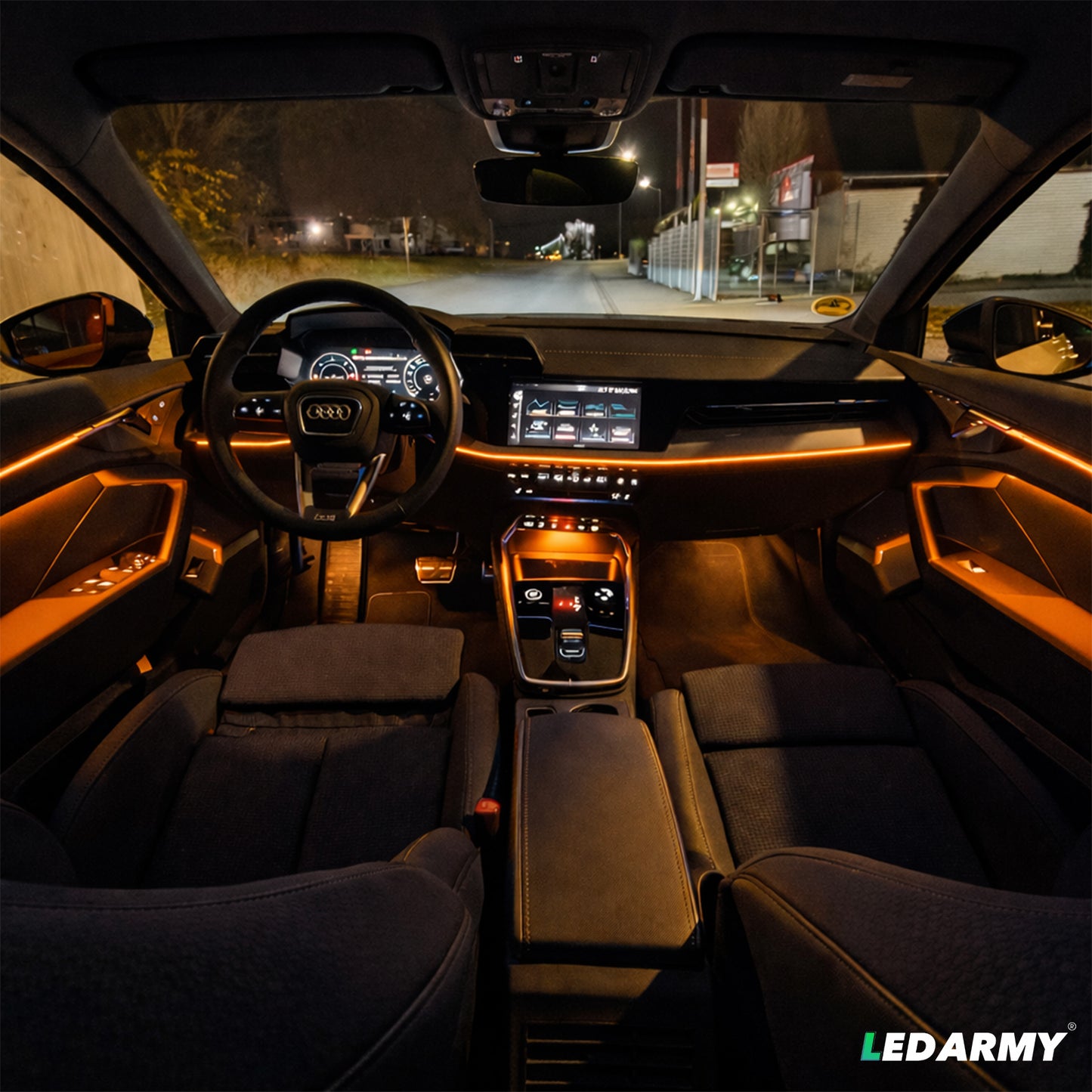 LED Ambientebeleuchtung Innenraum Set für Audi A3 ab 2021 (8Y) RGB Ambient Light Nachrüst-Kit mit App-Steuerung 22 LEDs (OEM-Look)