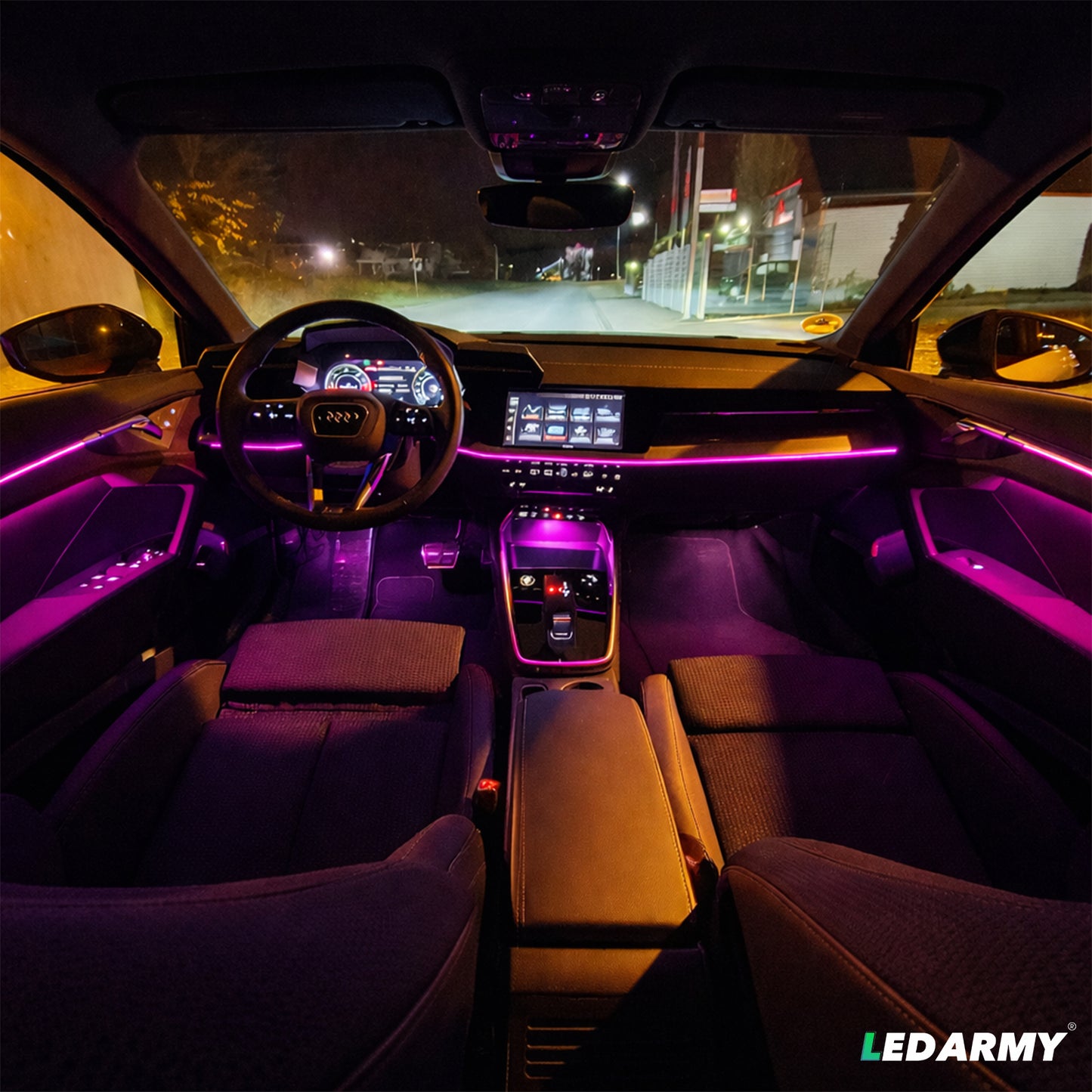 LED Ambientebeleuchtung Innenraum Set für Audi A3 ab 2021 (8Y) RGB Ambient Light Nachrüst-Kit mit App-Steuerung 22 LEDs (OEM-Look)