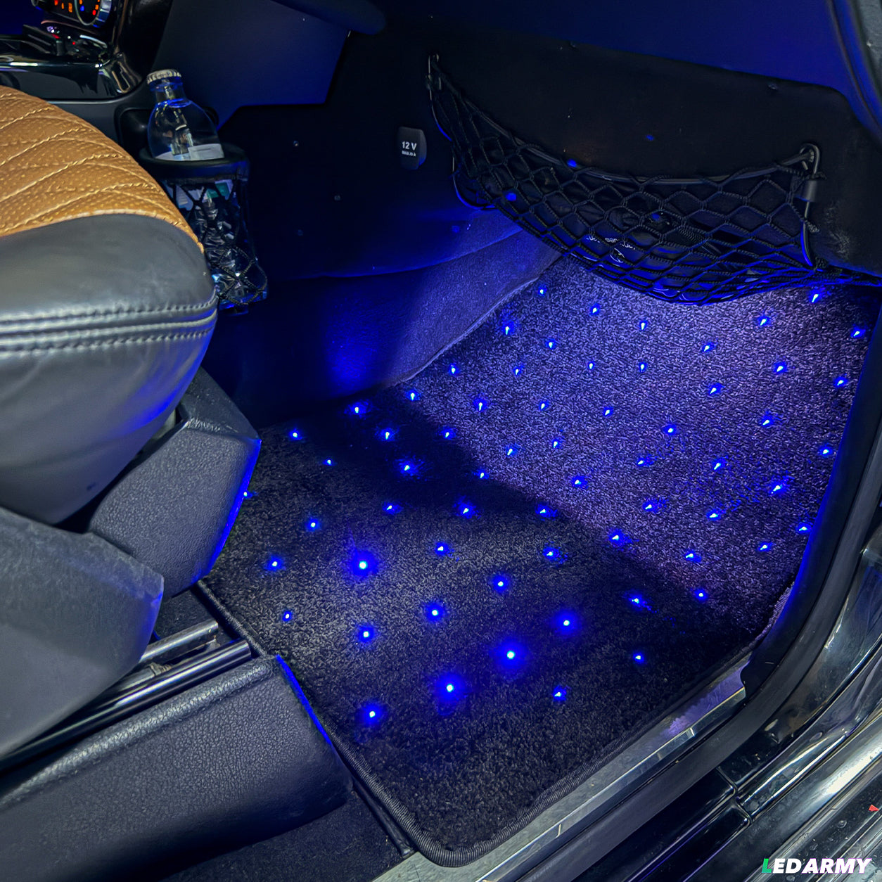 LED Auto Fußmatten RGB mit Sternenhimmel-Effekt Universelle LED Fußraumbeleuchtung für alle Fahrzeuge 64 Farben App- & Fernbedienung