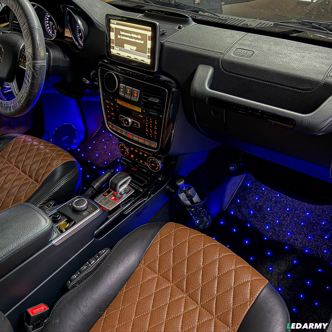 LED Auto Fußmatten RGB mit Sternenhimmel-Effekt Universelle LED Fußraumbeleuchtung für alle Fahrzeuge 64 Farben App- & Fernbedienung