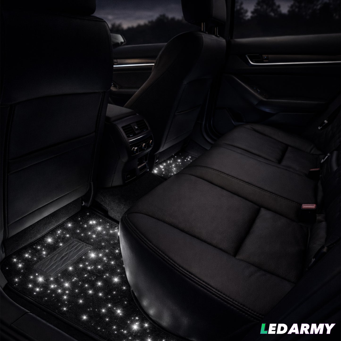 LED Auto Fußmatten RGB mit Sternenhimmel-Effekt Universelle LED Fußraumbeleuchtung für alle Fahrzeuge 64 Farben App- & Fernbedienung by Ledarmy