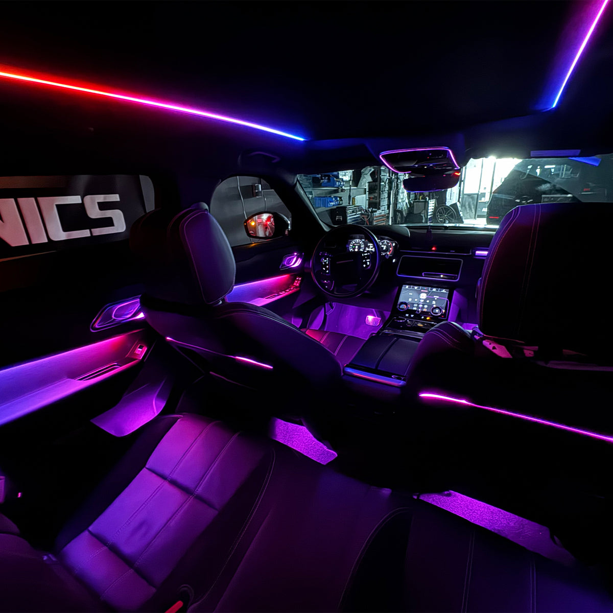 RGB LED Panoramadach Beleuchtung Set 64 Farben Universal Auto Panorama Dach Ambientebeleuchtung Nachrüst Kit mit App Steuerung