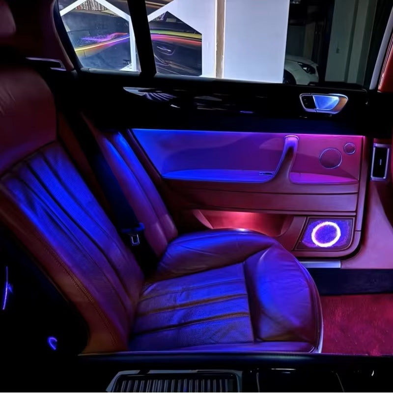Ambientebeleuchtung Nachrüstset mit LED Zierleisten & Galaxy Dashboard RGB Bentley Flying Spur 2005-2017 Komplettset mit App Steuerung