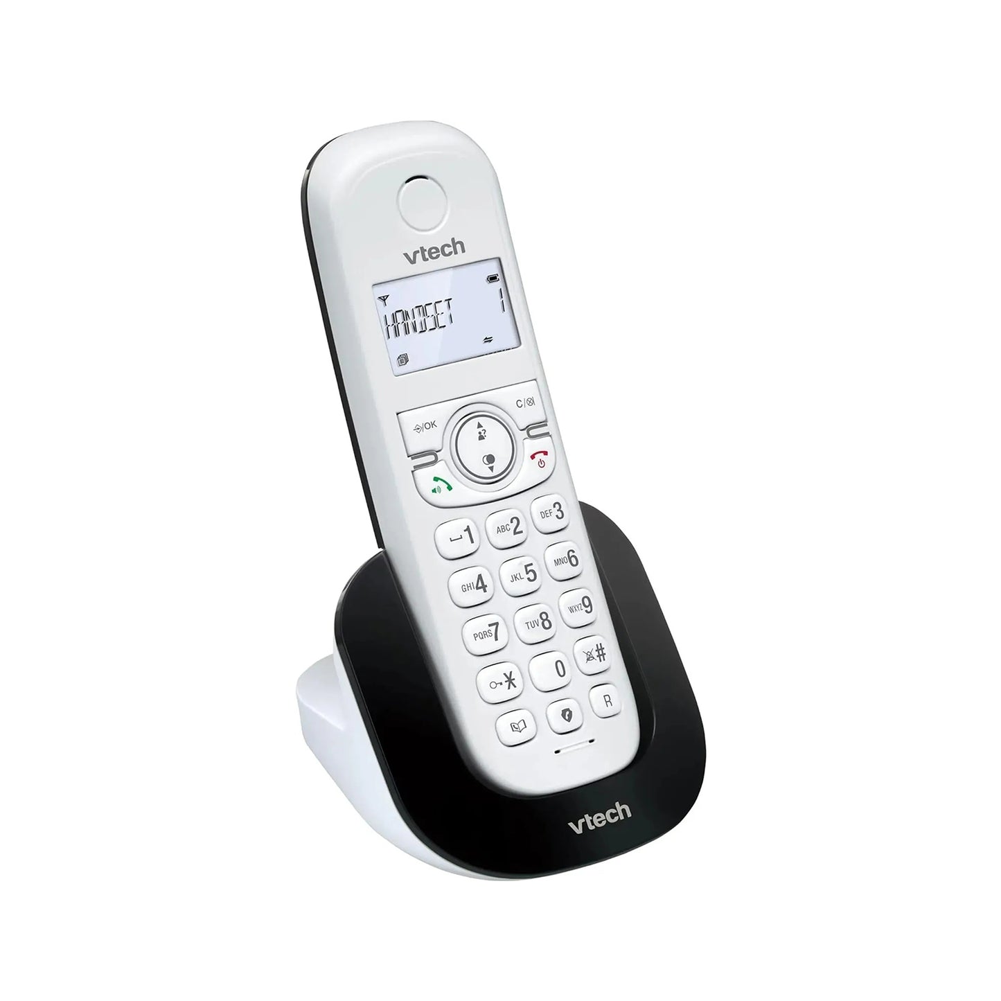 VTech CS1500 DECT Schnurlostelefon gebraucht mit Basisstation Anrufsperre große Reichweite Festnetz Telefon weiß schwarz