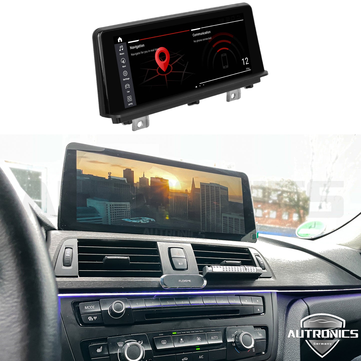 Android Radio Monitor BMW 3er 4er F30 F31 F32 F33 F36 10.25 Zoll EVO NBT CIC CCC 4GB 64GB CarPlay Android Auto Navigation
